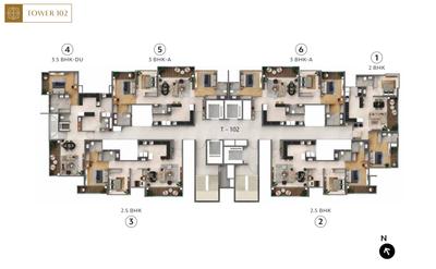Project Image of 947.0 - 2244.0 Sq.ft 2.5 BHK Apartment for buy in Amanora Gateway Towers II