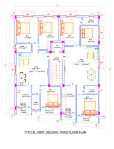 RK Sai Dhanushka Sai Dhanushka Cluster Plan from 1st to 3rd Floor 1