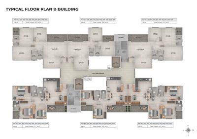 Project Image of 760.0 - 1017.0 Sq.ft 2 BHK Apartment for buy in Sah Santiago Skyland