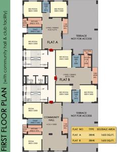 Project Image of 1596.0 - 1655.0 Sq.ft 3 BHK Apartment for buy in Danish Veeyu Coperative Housing Society