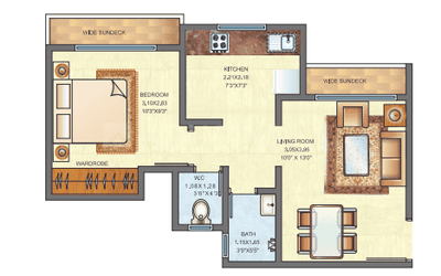 Project Image of 0.0 - 370.0 Sq.ft 1 BHK Apartment for buy in Raunak City Sector IV D4