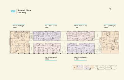 Project Image of 1834.0 - 2928.0 Sq.ft 3 BHK Apartment for buy in Appaswamy Wingfield