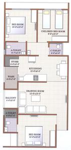 Project Image of 1440 Sq.ft 3 BHK Apartment / Flat for sale in Bopal for Rs. 7500000