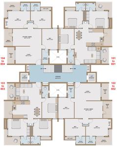 Project Image of 922.0 - 1015.0 Sq.ft 3 BHK Apartment for buy in Shree Vallabh Vatika