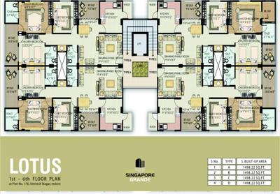 Project Image of 1498.0 - 1850.0 Sq.ft 2 BHK Apartment for buy in Sarthak Singapore Grande