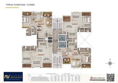 Project Image of 772.0 - 783.0 Sq.ft 2 BHK Apartment for buy in Millennium Amara Phase 2