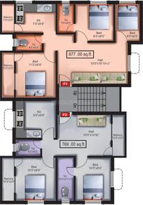 Project Image of 676.0 - 877.0 Sq.ft 2 BHK Apartment for buy in VGK Bar Berry