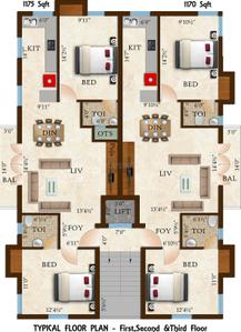 Project Image of 0.0 - 1170.0 Sq.ft 2 BHK Apartment for buy in Rams Lalithaveni