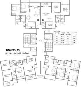 Project Image of 926.99 - 1108.9 Sq.ft 2 BHK Apartment for buy in Paranjape Blue Ridge Project C Land T18 And T19