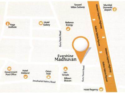 Project Image of 743.68 - 1303.63 Sq.ft 2 BHK Apartment for buy in Evershine Madhuvan