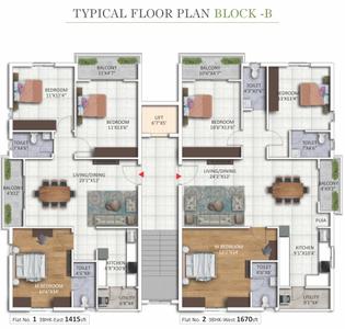 Project Image of 610.0 - 1670.0 Sq.ft 1 BHK Apartment for buy in Canny Bondada Park Edge Block B