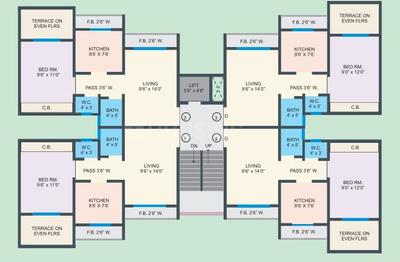 Project Image of 399.0 - 610.0 Sq.ft 1 BHK Apartment for buy in Charms Park Phase 2