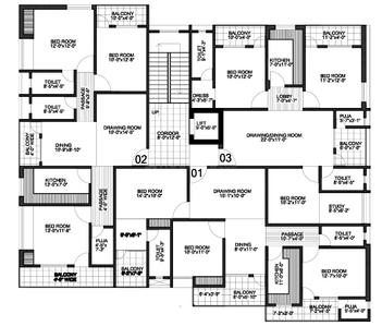 Project Image of 1508.0 - 1651.0 Sq.ft 3 BHK Apartment for buy in Neel Usha Shree