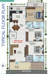Project Image of 0.0 - 1930.0 Sq.ft 3 BHK Apartment for buy in Nandhini Residency