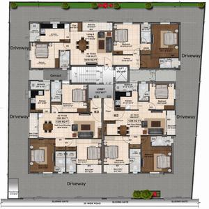 Project Image of 1298.0 - 1410.0 Sq.ft 3 BHK Apartment for buy in JKB Paradise