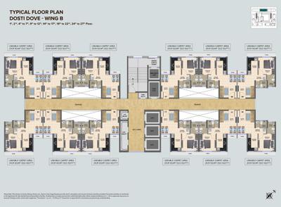 Project Image of 0.0 - 322.0 Sq.ft 1 BHK Apartment for buy in Dosti Nest