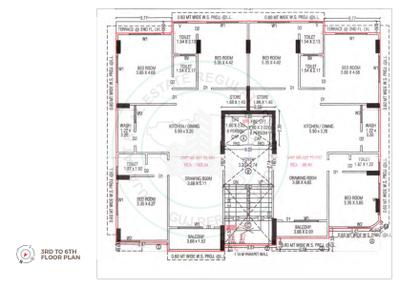 Project Image of 1059.71 - 1112.34 Sq.ft 3 BHK Apartment for buy in Arcus Aurra Green