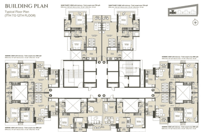 Project Image of 512.04 - 709.99 Sq.ft 1 BHK Apartment for buy in Sanvo Marathon Nexzone Phase 3 S6 Wing A
