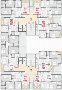 Project Image of 826.78 - 892.44 Sq.ft 3 BHK Apartment for buy in Vitthal Shivalay