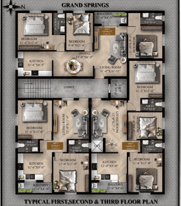 Project Image of 715.0 - 935.0 Sq.ft 2 BHK Apartment for buy in S Grand Springs