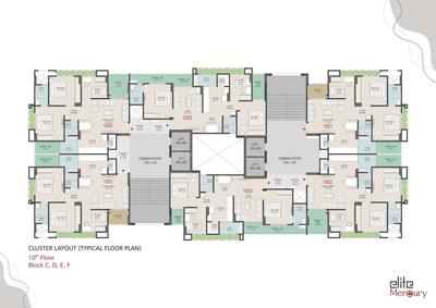 Project Image of 613.33 - 726.67 Sq.ft 2 BHK Apartment for buy in Earth Elite Mercury