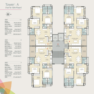 Project Image of 785.45 - 965.97 Sq.ft 2 BHK Apartment for buy in Samanvay Saatvik