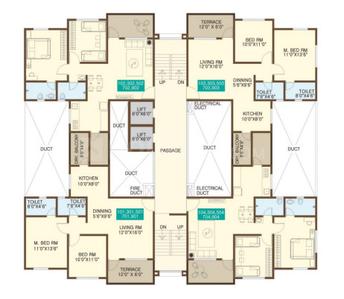 Project Image of 556.0 - 632.0 Sq.ft 1.5 BHK Apartment for buy in Omkar Vanashree