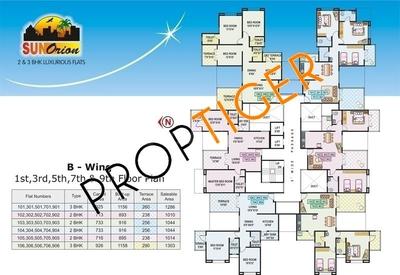 Project Image of 1010.0 - 1303.0 Sq.ft 2 BHK Apartment for buy in Mittal Sun Orion