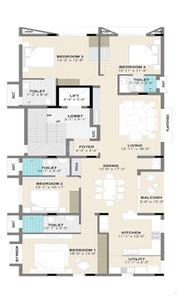 Project Image of 0.0 - 2400.0 Sq.ft 3 BHK Apartment for buy in Etica Saicharan