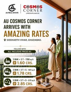 Project Image of 1780.0 - 3175.0 Sq.ft 3 BHK Apartment for buy in AU Cosmos Corner
