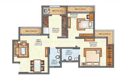 Project Image of 0.0 - 370.0 Sq.ft 1 BHK Apartment for buy in Raunak City Sector IV D4