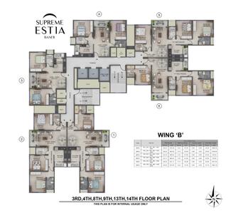 Project Image of 905.0 - 1021.0 Sq.ft 3 BHK Apartment for buy in Supreme Estia Phase I