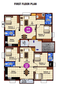 Project Image of 768.0 - 1023.0 Sq.ft 2 BHK Apartment for buy in JKB Royal Orchid