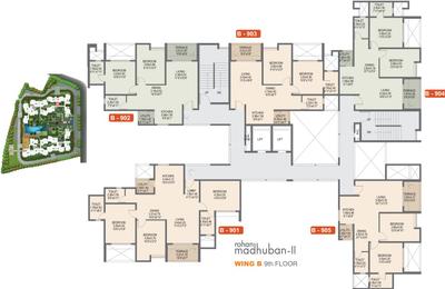Project Image of 774.0 - 960.0 Sq.ft 2 BHK Apartment for buy in Rohan Madhuban II Wings A B C