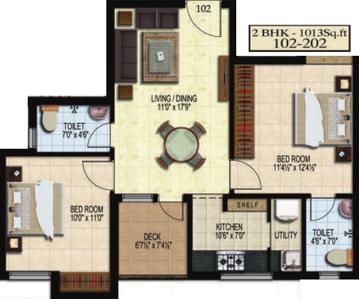 Project Image of 728.0 - 1500.0 Sq.ft 2 BHK Apartment for buy in SPS Brownstar