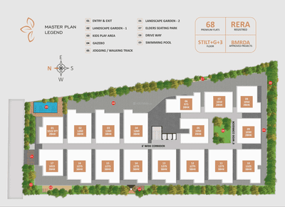 Project Image of 975.0 - 1325.0 Sq.ft 2 BHK Apartment for buy in J P Jasmine