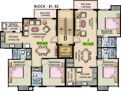 Project Image of 0.0 - 705.0 Sq.ft 2 BHK Apartment for buy in Navins Septem