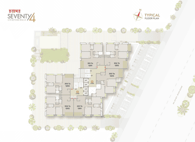Project Image of 1001.9 - 1082.53 Sq.ft 3 BHK Apartment for buy in Labh Seventy 4