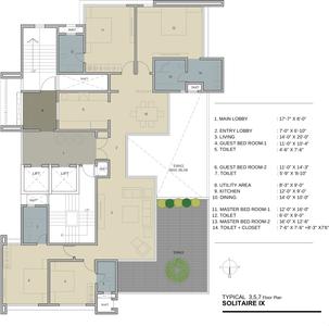 Project Image of 0.0 - 1405.0 Sq.ft 4 BHK Apartment for buy in Atul Solitaire Nine
