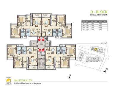 Project Image of 1070.0 - 1600.0 Sq.ft 2 BHK Apartment for buy in BSCPL Bollineni Silas