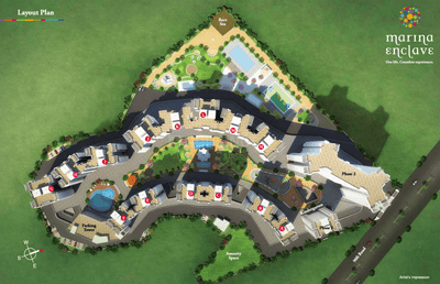 Project Image of 0.0 - 741.0 Sq.ft 2 BHK Apartment for buy in Gurukrupa Marina Enclave Wings M N Phase ll