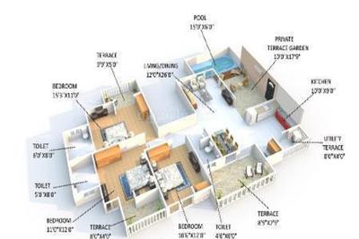 Project Image of 2000.0 - 6300.0 Sq.ft 3 BHK Apartment for buy in Mittal One Nation