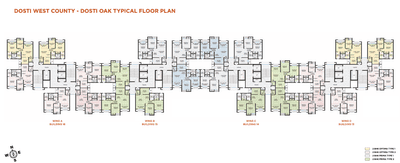 Project Image of 598.0 - 1055.0 Sq.ft 2 BHK Apartment for buy in Dosti West County