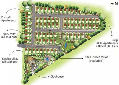 Star Homes Tulip Apartments Block B Layout Plan 1