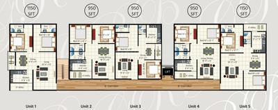 Project Image of 950.0 - 1525.0 Sq.ft 2 BHK Apartment for buy in Midhun And Jai G R Bhavanam