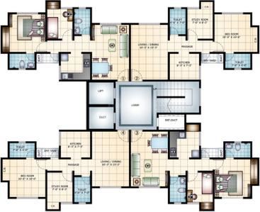 Project Image of 0.0 - 524.0 Sq.ft 2 BHK Apartment for buy in DSS Mahavir Estella Wing A And B
