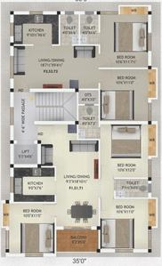 Project Image of 808.0 - 1128.0 Sq.ft 2 BHK Apartment for buy in Green Sai Prabhu Flat