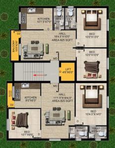 Project Image of 823.0 - 825.0 Sq.ft 2 BHK Apartment for buy in Sri Vaari Homes