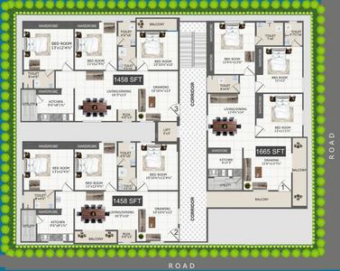 Project Image of 1458.0 - 1664.96 Sq.ft 3 BHK Apartment for buy in Navya SS Arcadia