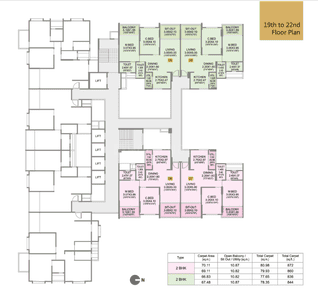 Project Image of 797.0 - 1113.0 Sq.ft 2 BHK Apartment for buy in Aditya Vivaaz A3
